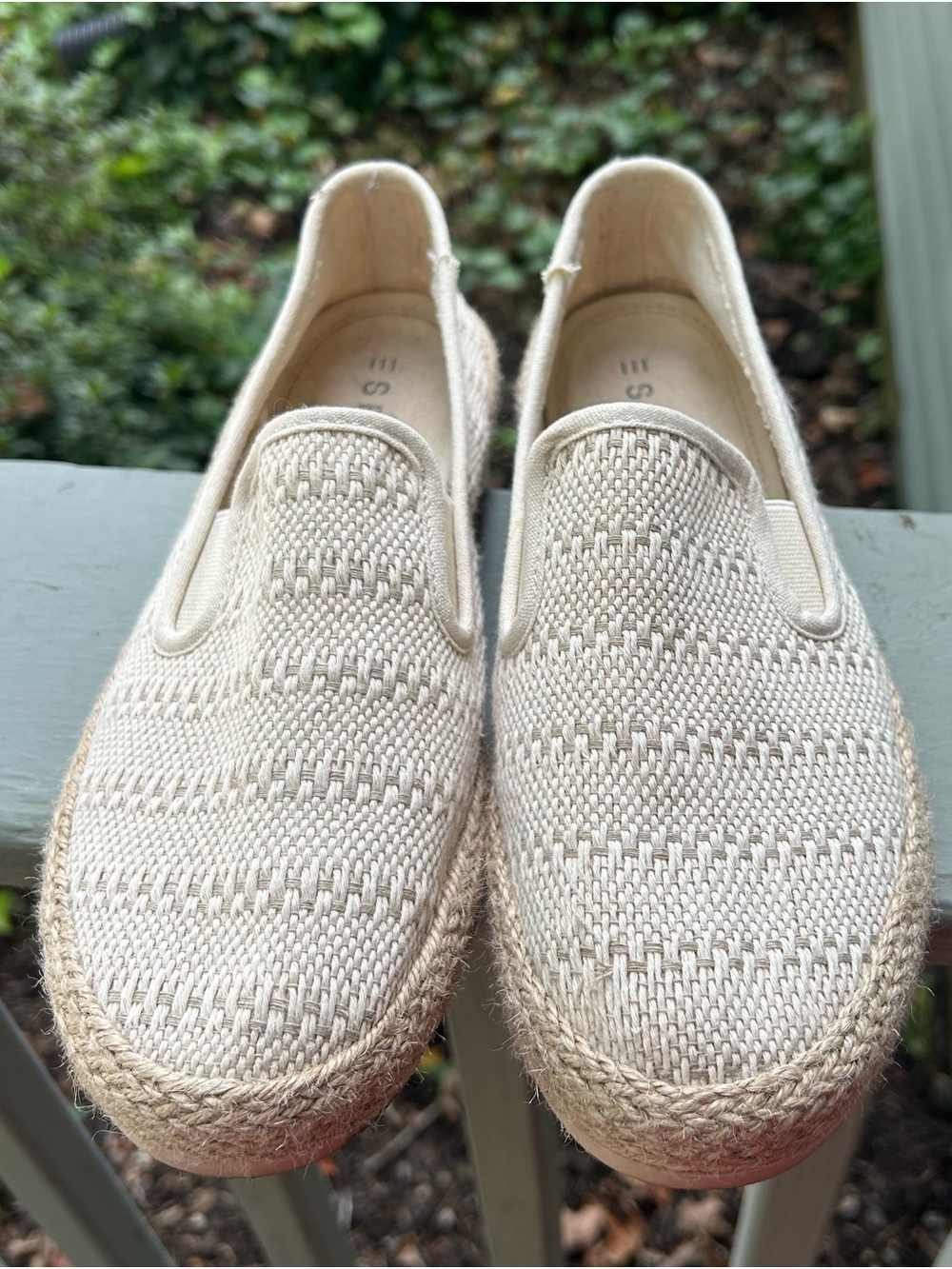 Esprit Women’s Woven Slip-On Espadrilles in Cream Size 9M